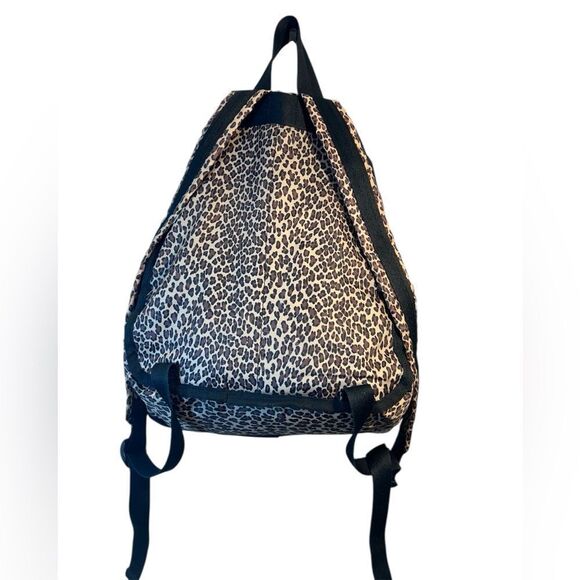 Lesportsac LEOPARD BACKPACK BLACK BROWN ANIMAL PRINT CHEETAH TRAVEL Candace - Picture 4 of 16